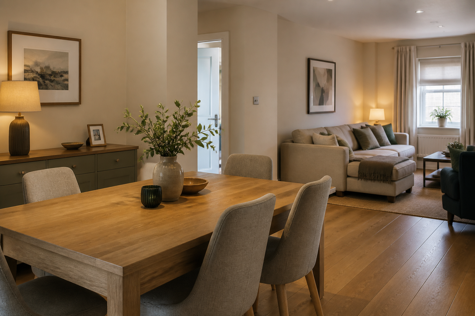 Real contemporary British home interior