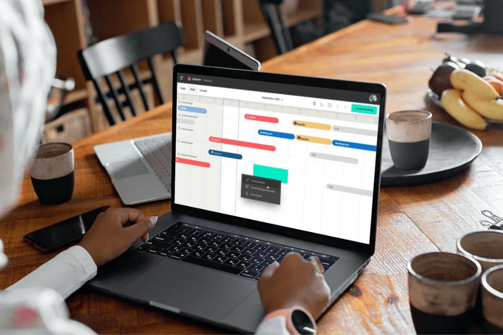 Short-let booking calendar managed across channels